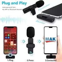 MAK Wireless Lapel for YouTube, Vlogging, Recording for Android/iPhone/PC Microphone-thumb1