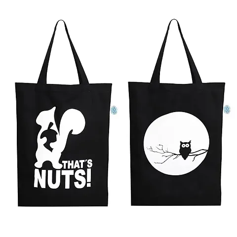 Stylish Printed Canvas Tote Bag - Pack of 2