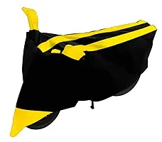 GUBBINS Semi Waterproof Motorcycle Cover Compatible with Hero CBZ Extreme All Weather Dustproof Cover (Yellow)-thumb2