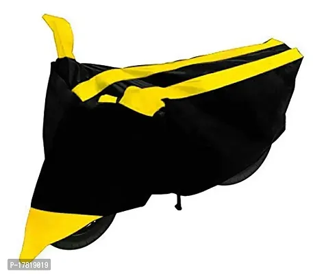 GUBBINS Semi Waterproof Motorcycle Cover Compatible with Hero CBZ Extreme All Weather Dustproof Cover (Yellow)-thumb3