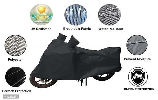 GUBBINS Presents Water Resistant Heatproof Cover Made for Royal Enfield Battle Dustproof Cover (Black)-thumb2