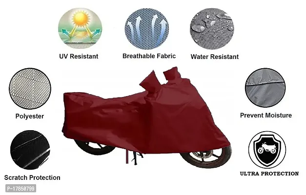 GUBBINS Presents Water Resistant  Heatproof Cover Made for Royal Enfield Bullet 350 Dustproof Cover (Maroon)-thumb2