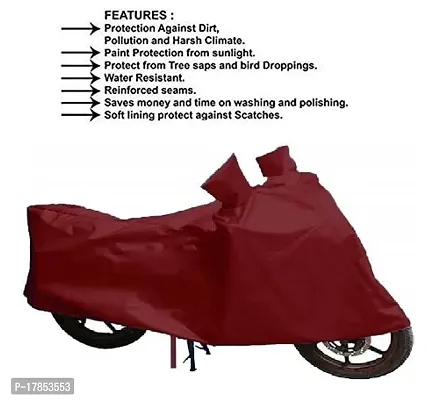 GUBBINS Presents Water Resistant  Heatproof Cover Made for Hero Splendor Dustproof Cover (Maroon)-thumb3