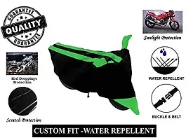 GUBBINS Semi Waterproof Motorcycle Cover Compatible with Indus Yo Style All Weather Dustproof Cover (Green)-thumb3