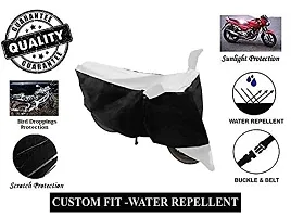 GUBBINS Two Wheeler Bike Cover Compatible with Honda CD 110 Dream Water Resistant UV Protection Cover (White)-thumb4