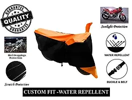 GUBBINS Two Wheeler Bike Cover Compatible with Kawasaki Ninja Water Resistant UV Protection Cover (Orange)-thumb4