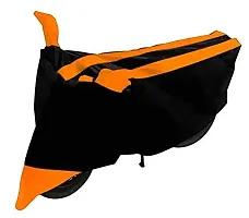 GUBBINS Semi Waterproof Motorcycle Cover Compatible with TVS Scooty Streak All Weather Dustproof Cover (Orange)-thumb2