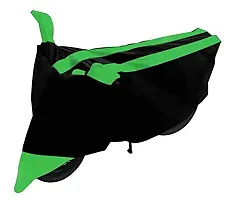 GUBBINS Semi Waterproof Motorcycle Cover Compatible with Honda CB Shine All Weather Dustproof Cover (Green)-thumb2