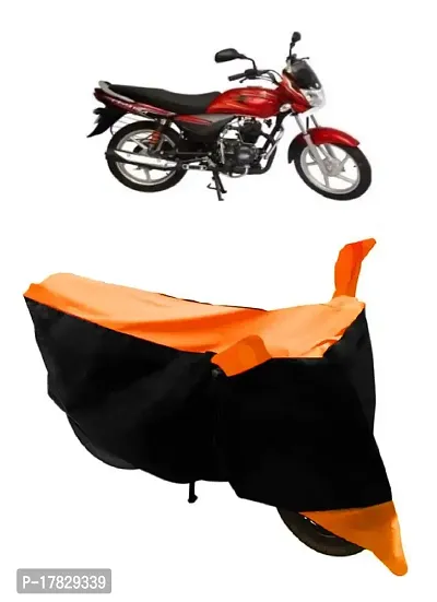 GUBBINS Two Wheeler Bike Cover Compatible with Bajaj Platina Water Resistant UV Protection Cover (Orange)