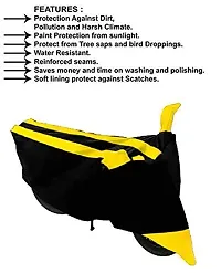 GUBBINS Semi Waterproof Motorcycle Cover Compatible with Royal Enfield Bullet 350 All Weather Dustproof Cover (Yellow)-thumb4