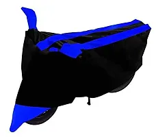 GUBBINS Semi Waterproof Motorcycle Cover Compatible with TVS Heavy Duty Super XL All Weather Dustproof Cover (Blue)-thumb2