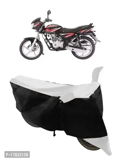 GUBBINS Two Wheeler Bike Cover Compatible with Bajaj Discover 125 DTS-i Water Resistant UV Protection Cover (White)