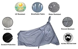 GUBBINS Presents Water Resistant Heatproof Cover Made for TVS Sport Dustproof Cover (Silver)-thumb1