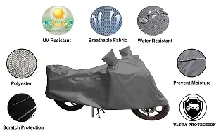 GUBBINS Presents Water Resistant Heatproof Cover Made for Royal Enfield Battle Dustproof Cover (Grey)-thumb1