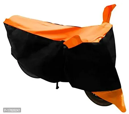 GUBBINS Two Wheeler Bike Cover Compatible with TVS Heavy Duty Super XL Water Resistant UV Protection Cover (Orange)-thumb2