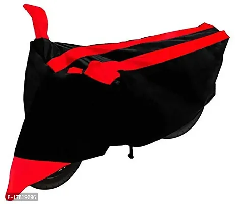 GUBBINS Semi Waterproof Motorcycle Cover Compatible with Mahindra Pantero All Weather Dustproof Cover (Red)-thumb3