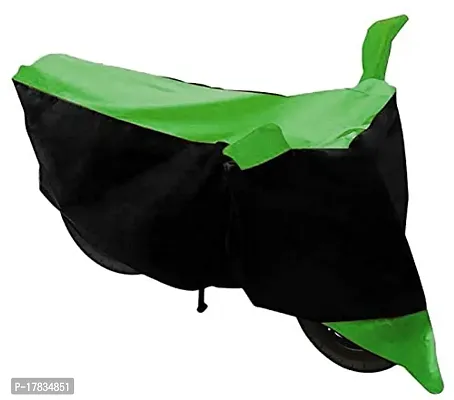 GUBBINS Two Wheeler Bike Cover Compatible with Hero Splendor Plus Water Resistant UV Protection Cover (Green)-thumb2