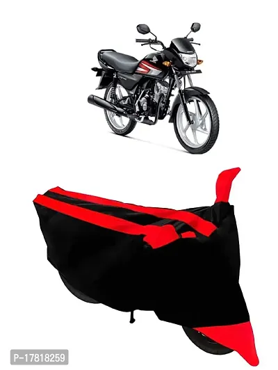 GUBBINS Semi Waterproof Motorcycle Cover Compatible with Honda CD 110 Dream All Weather Dustproof Cover (Red)-thumb0