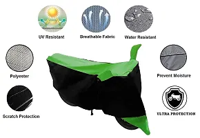 GUBBINS Two Wheeler Bike Cover Compatible with Royal Enfield Bullet 500 Water Resistant UV Protection Cover (Green)-thumb2