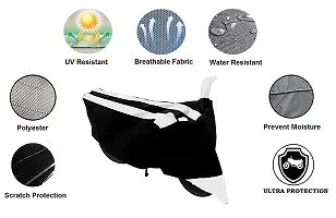 GUBBINS Semi Waterproof Motorcycle Cover Compatible with TVS Jupiter All Weather Dustproof Cover (White)-thumb1