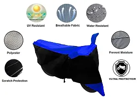 GUBBINS Two Wheeler Bike Cover Compatible with Bajaj Pulsar 200 NS DTS-i Water Resistant UV Protection Cover (Blue)-thumb2