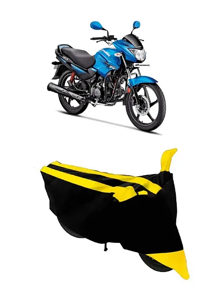 GUBBINS Semi Waterproof Motorcycle Cover Compatible with Hero Glamour All Weather Dustproof Cover