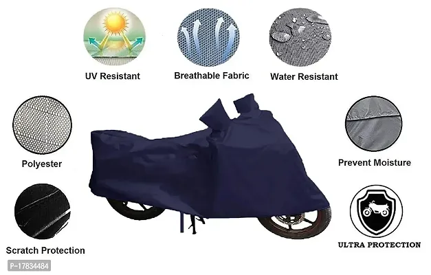 GUBBINS Presents Water Resistant Heatproof Cover Made for Honda Activa Dustproof Cover (Navy Blue)-thumb2