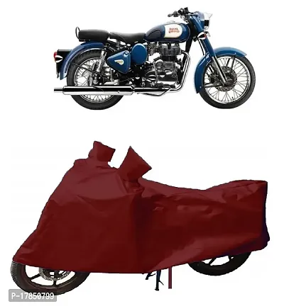 GUBBINS Presents Water Resistant  Heatproof Cover Made for Royal Enfield Bullet 350 Dustproof Cover (Maroon)