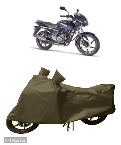 GUBBINS Presents Water Resistant Heatproof Cover Made for Bajaj Pulsar 150 Dustproof Cover (Olive Green)-thumb0