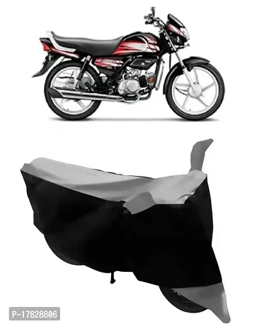 GUBBINS Two Wheeler Bike Cover Compatible with Hero HF Water Resistant UV Protection Cover (Grey)