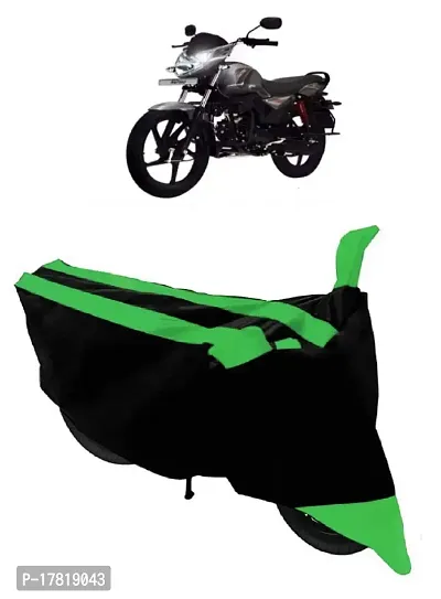 GUBBINS Semi Waterproof Motorcycle Cover Compatible with Mahindra Pantero All Weather Dustproof Cover (Green)