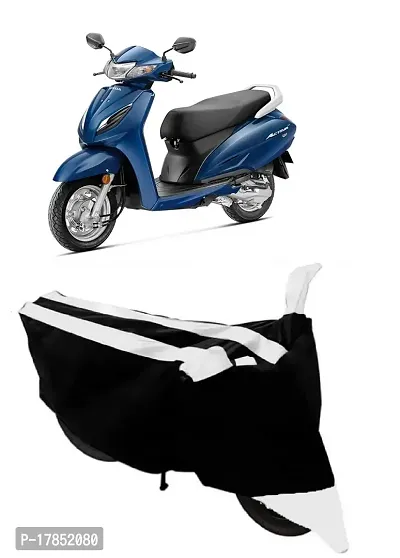 GUBBINS Semi Waterproof Scooter Cover Compatible with Honda Activa 6G All Weather Dustproof Cover (White)