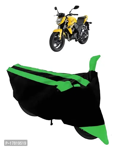 GUBBINS Semi Waterproof Motorcycle Cover Compatible with Mahindra Stallio All Weather Dustproof Cover (Green)