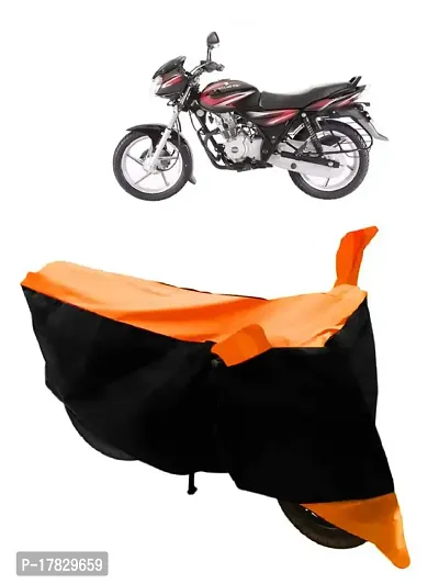 GUBBINS Two Wheeler Bike Cover Compatible with Bajaj Discover 125 DTS-i Water Resistant UV Protection Cover (Orange)