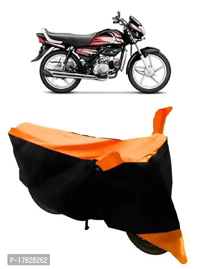 GUBBINS Two Wheeler Bike Cover Compatible with Hero HF Water Resistant UV Protection Cover (Orange)