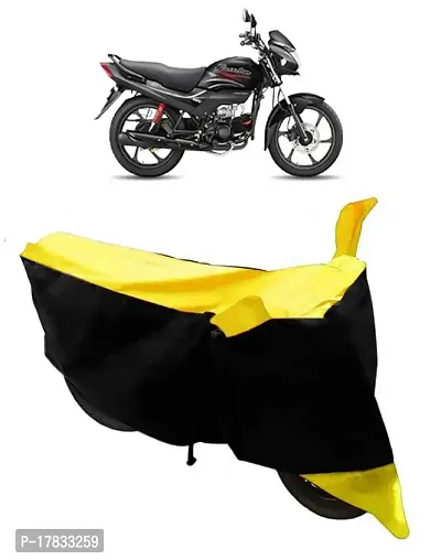 GUBBINS Two Wheeler Bike Cover Compatible with Hero Passion Pro Water Resistant UV Protection Cover (Yellow)