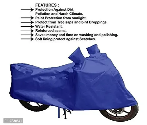 GUBBINS Presents Water Resistant Heatproof Cover Made for Bajaj CT 100 Dustproof Cover (Royal Blue)-thumb3