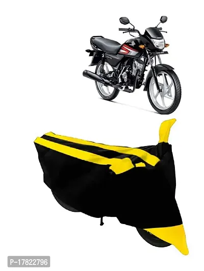 GUBBINS Semi Waterproof Motorcycle Cover Compatible with Honda CD 110 Dream All Weather Dustproof Cover (Yellow)