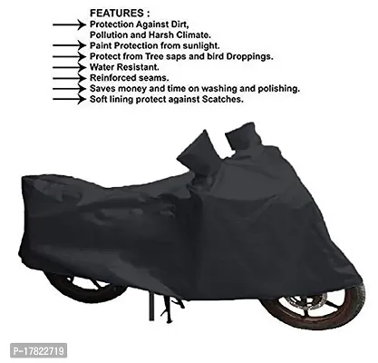 GUBBINS Presents Water Resistant Heatproof Cover Made for Bajaj CT 100 Dustproof Cover (Black)-thumb3