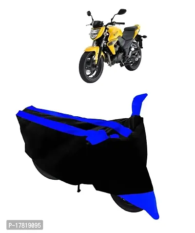 GUBBINS Semi Waterproof Motorcycle Cover Compatible with Mahindra Stallio All Weather Dustproof Cover (Blue)-thumb0