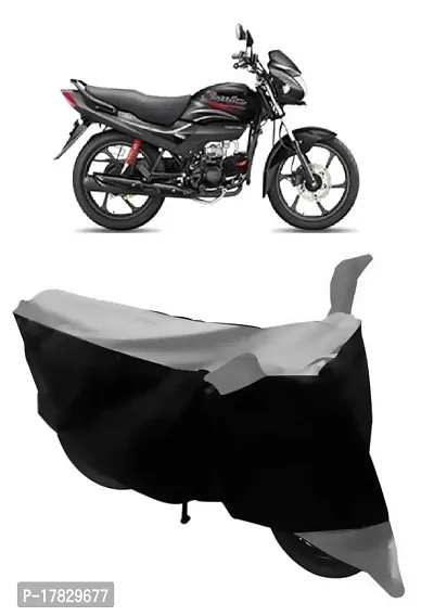 GUBBINS Two Wheeler Bike Cover Compatible with Hero Passion Pro Water Resistant UV Protection Cover (Grey)