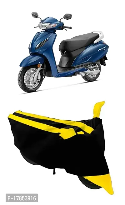 GUBBINS Semi Waterproof Scooter Cover Compatible with Honda Activa 6G All Weather Dustproof Cover (Yellow)