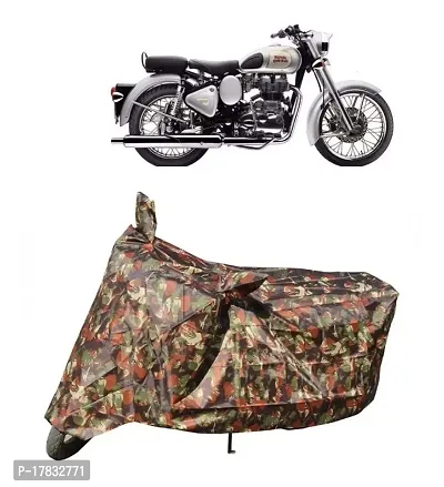 GUBBINS Presents Water Resistant Heatproof Cover Made for Royal Enfield Classic 350 Dustproof Cover (Military)