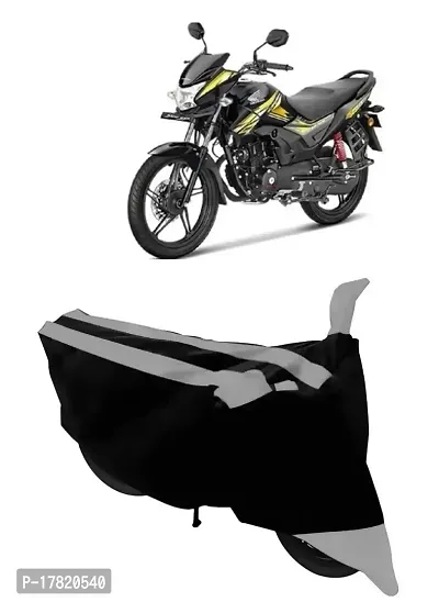 GUBBINS Semi Waterproof Motorcycle Cover Compatible with Honda CB Shine All Weather Dustproof Cover (Grey)