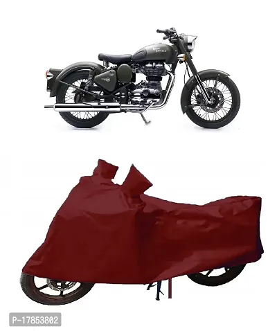 GUBBINS Presents Water Resistant  Heatproof Cover Made for Royal Enfield Battle Dustproof Cover (Maroon)