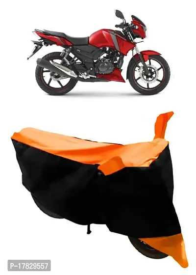 GUBBINS Two Wheeler Bike Cover Compatible with TVS Apache RTR 160 Water Resistant UV Protection Cover (Orange)