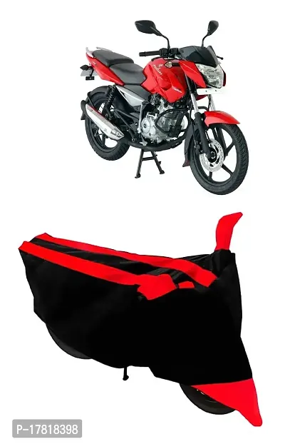 GUBBINS Semi Waterproof Motorcycle Cover Compatible with Bajaj Pulsar 135 LS DTS-i All Weather Dustproof Cover (Red)