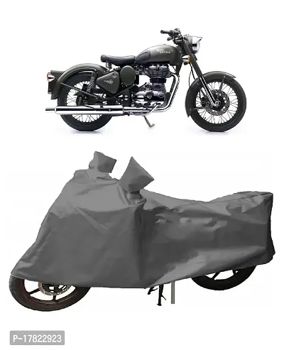 GUBBINS Presents Water Resistant Heatproof Cover Made for Royal Enfield Battle Dustproof Cover (Grey)-thumb0