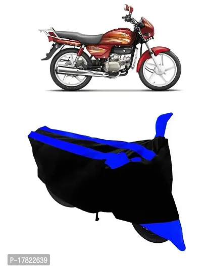 GUBBINS Semi Waterproof Motorcycle Cover Compatible with Hero Splendor Pro All Weather Dustproof Cover (Blue)