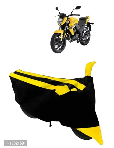 GUBBINS Semi Waterproof Motorcycle Cover Compatible with Mahindra Stallio All Weather Dustproof Cover (Yellow)